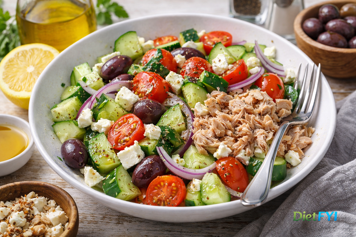 Greek Salad Protein Bowl